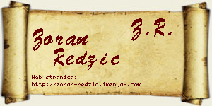 Zoran Redžić vizit kartica